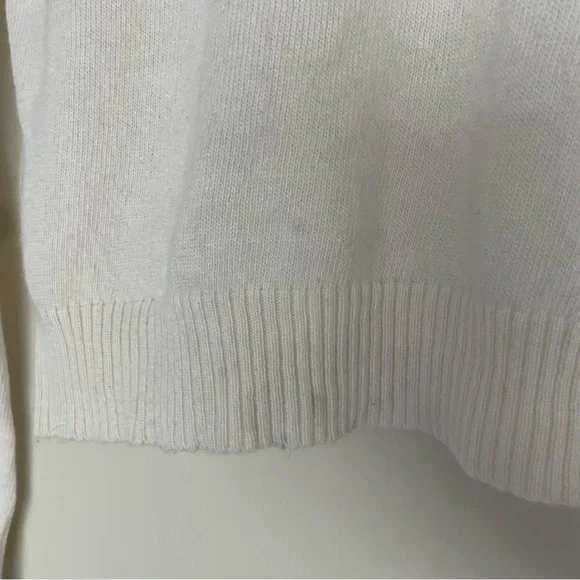 Subdued Made in Italy Rainbow Cream Long Sleeve Crew Neck Sweater Womens Size S - Picture 3 of 7